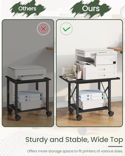 CHOEZON Printer Stand, 2-Tier Heavy Duty Printer Cart with Shelf - Image 5