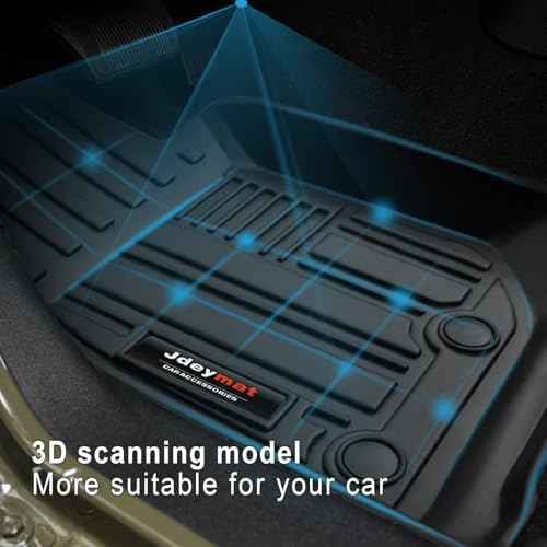 All Weather Floor Mats & Cargo Liner & Backrest Mats for 2007-2018 Jeep Wrangler JK 2 Door Accessories (for 2007-2018 Jeep Wrangler JK 2 Door Full Set) - Image 4