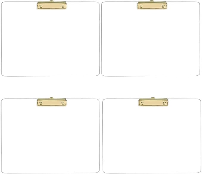 JIARI 4 Pack Clear Acrylic Office Clipboard A4 Letter Size 9.06" x 12.6" - Image 8