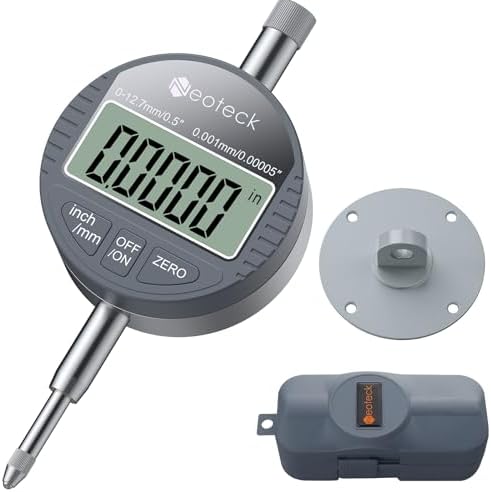 Neoteck 12.7mm/0.5" Digital Dial Indicator with 0.001mm/0.00005" Resolution by Neoteck