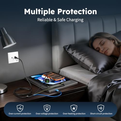 Travel Essentials 4-in-2 Multi Charging Cable with iWatch Charger/2USB-C/IP - Image 6