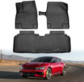 Powerty Floor Mats for 2022-2025 2026 Kia EV6 All Weather 3D TPE Anti-Slip Car Liners for 1st & 2nd Row Accessories by Powerty