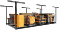 4x8ft Overhead Ceiling Garage Storage Rack, 750LBS Capacity, Black by eShelf