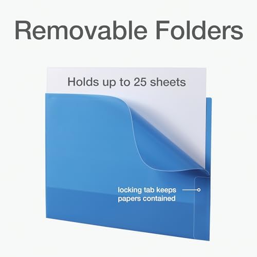 Oxford Portable File Organizer, 8 Plastic File Folders, Clear Case, Storage for Home and Office, Document Organizer, Holds 8-Tab Poly Project Folders, Letter Size, Assorted Colors, 2 Pack (52022) - Image 6