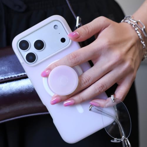 PopSockets Phone Grip for MagSafe, Magnetic Holder- Opalescent Clear - Image 5