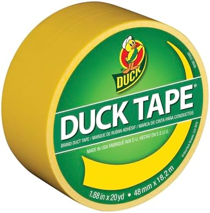 Duck 1304966 Tape, Yellow Sunburst, 1.88" x 20 Yards, Single Roll by DuckBrand