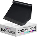 Fuxury Large Poly Mailers 19x24" 1500 Pcs,Shipping Bags for Clothes,Black by Fuxury