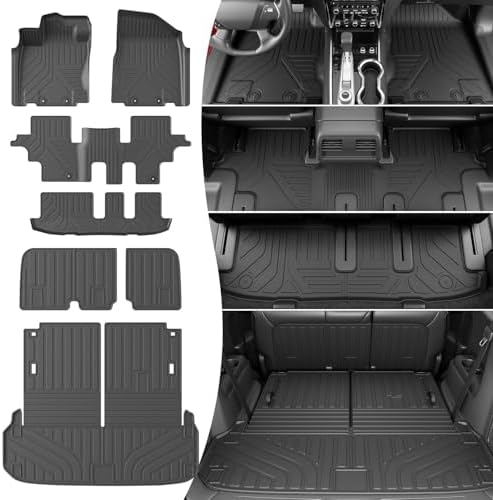 powoq 7 Seats Floor Mats Set Compatible with 2013-2020 Nissan Pathfinder by powoq