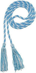 Tassel Depot Graduation Honor Cord - Light Blue/White - Every School Color Available - Made In Usa by TasselDepot