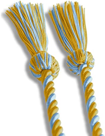Endea Graduation Single Honor Cord Two-Color (Gold/Light Blue) - Image 4