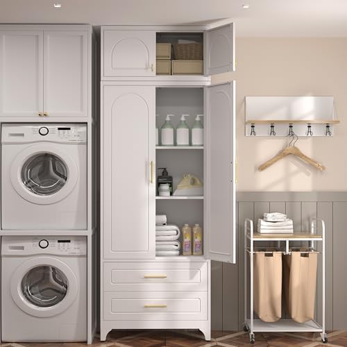 SteeLoong 90”Kitchen Pantry Cabinet, Metal Storage Cabinet with 2 Drawers - Image 5