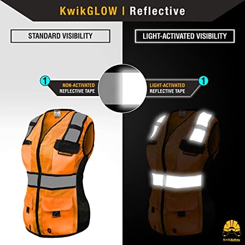 KwikSafety RoadBOSS Econ & Premium Safety Vest for Women Class 2 ANSI OSHA - Image 6