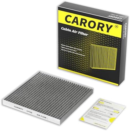 CARORY Cabin Air Filter w/Activated Carbon for 2012-2017 Hyundai Accent, 2005-2015 Tucson, 2012-2017 Veloster, 2010-2013 Kia Forte, 2006-2017 Rio, 2005-2016 Sportage, and more, CF709 by Carory