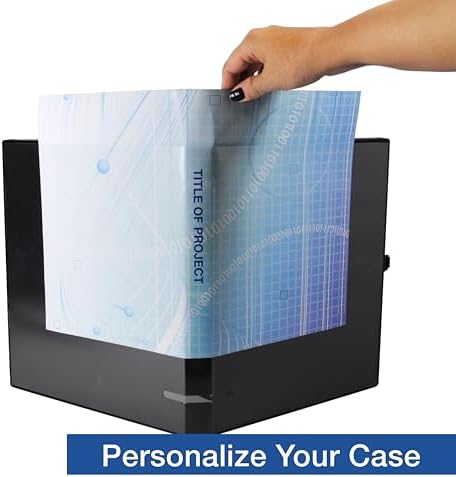 UniKeep 3 Ring View Binder - Binder Case is Fully Enclosed - Available in White, Clear, or Black and in Different Spine Sizes (Box of 20, Black, 1.0 Inch) - Image 3