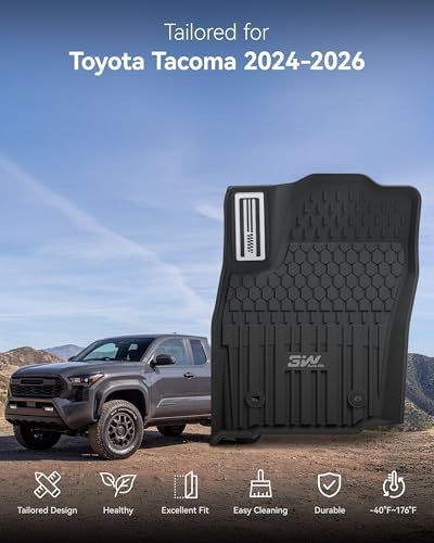 3W Floor Mats for Toyota Tacoma 2024-2026 Double Cab Automatic - Image 2
