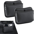 2 PCS Car Seat Side Pocket Organizer, PU Leather Mini Storage Pocket for Car Seats, Doors, Consoles, Dashboard, Vehicle Gap Filler Organizer for Phone, Keys, Sunglass, Wallet (Black) by Unknown