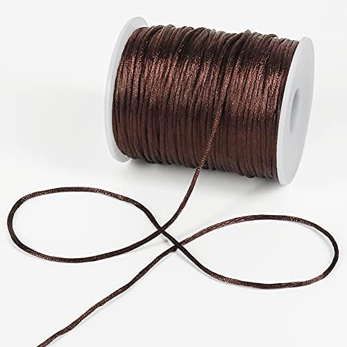 Tenn Well 295ft 2mm Satin Cord Brown Nylon for Macrame Bracelets - Image 4