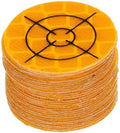HARFINGTON 30pcs Survey Reflector Sheets 20mm x 20mm Self-Adhesive Surveying Target Mark Sticker Total Station Round Reflective Sheet Tape for Ship Inspection Tunnel Measure, Yellow by HARFINGTON