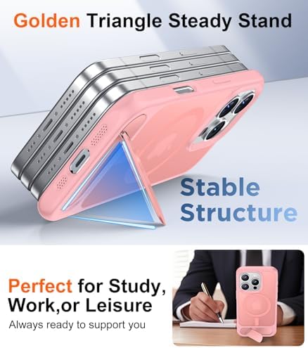 Temdan Magnetic Compatible with iPhone 16 Pro Case, [Built-in Invisible Kickstand][Compatible with MagSafe][Military Grade Shockproof] Slim Translucent Matte Phone Case for iPhone 16 Pro 6.3" - Image 5