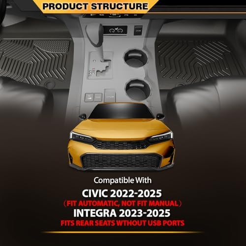 G-PLUS Cargo Liners Fit Honda Civic Automatic & Acura Integra 2022-2025 - Image 2