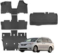 Priprilod Floor Mats & Trunk Cargo Liner Fit for Toyota Toyota Sienna 2004-2010 All Weather Protector TPE Floor Liners Custom Fit Car Mats Non-Slip by Priprilod