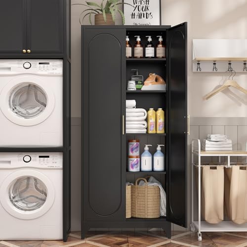 Steeloong 75"Metal Pantry Storage Cabinet with Doors & 4 Adjustable Shelves - Image 5