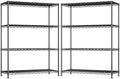 DurayLoly Heavy Duty 4-Tier 620LBS Storage Rack, Adjustable Shelves, Black by Durayloly