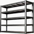 5 Tier Storage Shelves, 65" W Garage Shelving Heavy Duty Metal Adjustable Garage Shelves, Shelving Units Industrial Shelving for Warehouse, 65" W x 20" D x 84" H,Black by SKZNSA