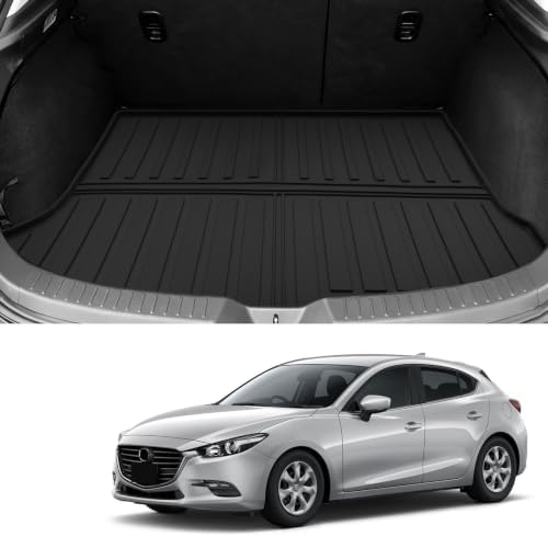 Custom for 2014-2018 Mazda 3 Hatchback Cargo Mats Trunk Liner All Weather TPE Protection Mat Accessories (Only for 2014-2018 Mazda 3 Hatchback) - Image 2
