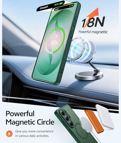 FNTCASE for Samsung Galaxy S26 Ultra Case, Compatible with Magsafe Green - Image 3
