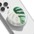 OnTheGrip Compatible with Magsafe Magnetic Cute Acrylic Tropical Leaf Design Collapsible Mobile Phone Grip Stand Holder for Smartphone Tablet Cell Phone Accessory (Albo Monstera) by OnTheGripofficial