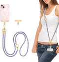 Crystal Phone Strap Crossbody Phone Lanyard Neck, Purple by FUAHXYESFashionPhoneLayeredJewelry