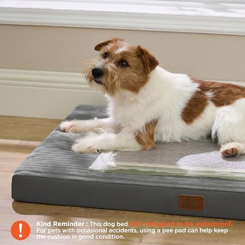 Bedsure ComfyFleece Dog Bed Medium Size Dog with Washable Cover, 29x18 - Image 2
