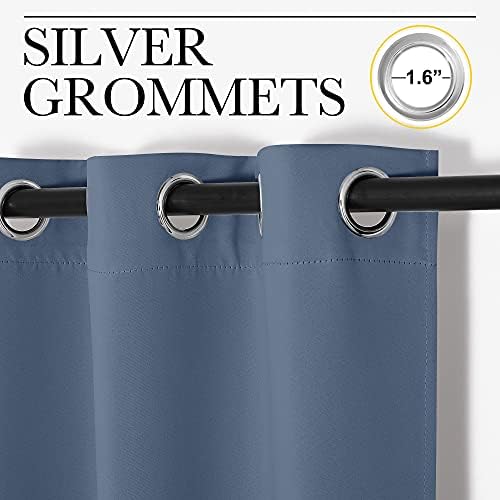 NICETOWN Stone Blue Door Curtain for Doorway Privacy, 80 Inch Length, Room Divider, Blackout Temporary Insulated Closet Curtain for Bedroom Closet (1 Panel, 2.8ft Wide) - Image 5