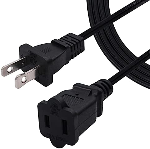 Short Extension Cord 1 FT,US Male/Female Power Cable with 2 Prong NEMA 1-15P to NEMA 1-15R Small Extension Cord Black - Image 6