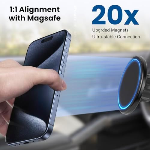 Car Phone Holder for Toyota Tacoma 2024 2025 2026 W/Center Console Organizer-for MagSafe Magnetic Cell Phone Mount for Tacoma Accessories 8 inch Touchscreen,Strong Magnets for iPhone (NOT FIT 14 inch) - Image 6