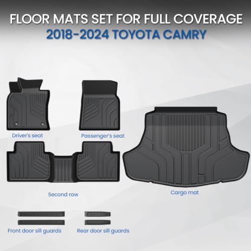 Floor Mats for Toyota Camry 2018-2024 Gas & FWD, with Cargo Mat - Image 2