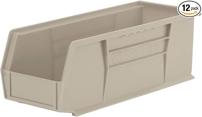 Akro-Mils 30234 AkroBins Plastic Storage Bins, Space-Saving Stackable Bins by Akro-Mils