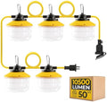 50FT 75W LED Construction String Lights, Temporary Work Lighting by Hyanglux