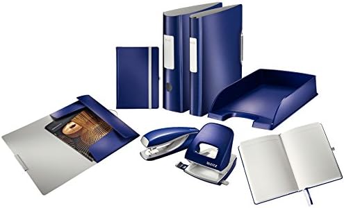 Leitz Lever Arch File, Titan Blue, A4, Curved Spine 65 mm Width, Elastic Fastening, Light polyfoam, Style Range, 11090069 - Image 6