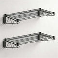 2 Pack 18" x 36" NSF Black Epoxy Wire Wall Mount Shelf, Heavy Duty Steel Wall Shelf, 360 lb Capacity, Commercial Storage Rack by Zedfire