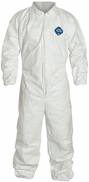 Dupont Tyvek 400 Disposable Protective Coverall with Elastic Wrists and Ankles, White, 2X-Large, 1-Pack - Image 2