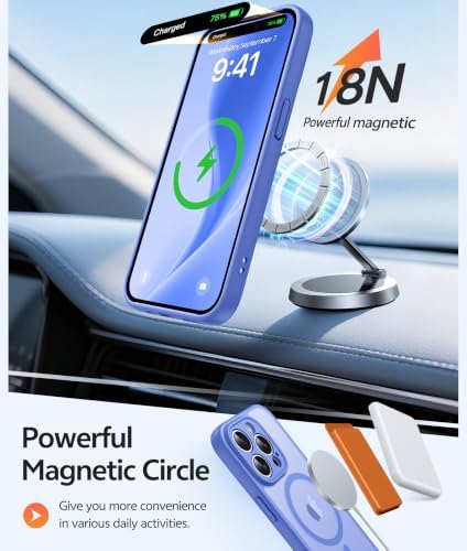 FNTCASE for iPhone 14 Pro Max Case, Fit for Magsafe, Glass Screen Protector - Image 3