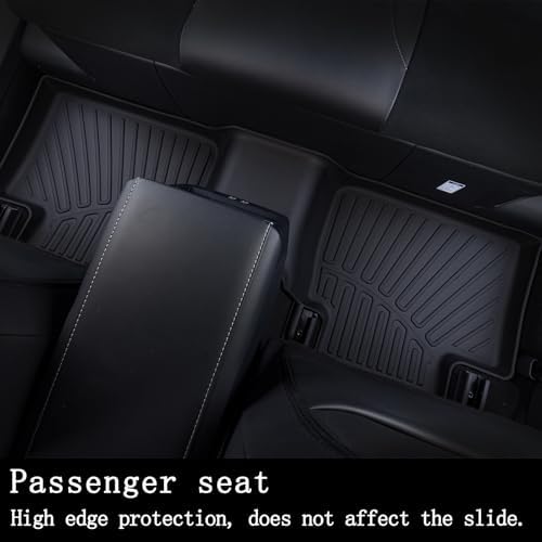 Floor Mats & Cargo Liners & Backrest Mat for 2024 2025 2026 Mazda CX90(Only 8 Seats-2 Row Bench Seat), Not Fit for Phev Premium Sport Trim with 2nd Row Bench Version, TPE All Weather Car Mats - Image 4