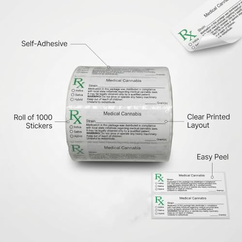 1000 Count 1" x 3" Pre Printed Adhesive Roll Labels for Packaging Use - Image 7