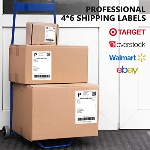 Fanfold 4 x 6 Direct Thermal Labels, Two Stack Total 1000 Lables, Commercial Grade - Premium Adhesive & Perforated, Thermal Labels Compatible with JADENS, iDPRT SP410, POLONO, ASprink - Image 6