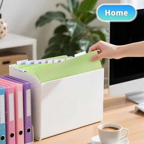 25-Pack Green Hanging File Folders, Letter Size (8.5" x 11") with 1/5-Cut Tabs,Includes 35 Transparent Label Cards & 50 Sticker Labels for Home & Office Organization - Image 6
