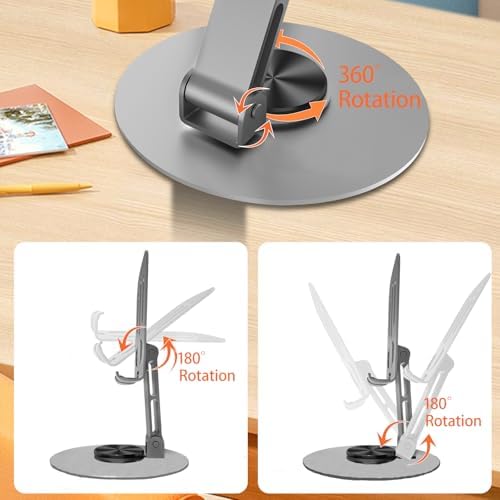 Universal Metal Cell Phone Stand, Grey - Image 4