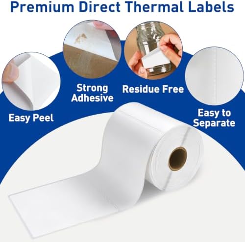 ESSENTIAL 4" x 4" Direct Thermal Shipping Labels (350 Labels, 1 Roll) - Image 4