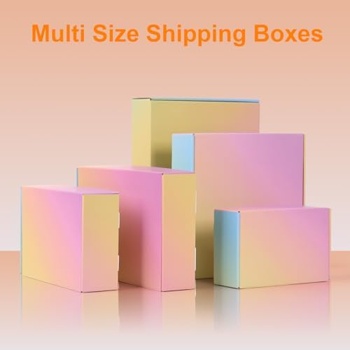 Shipping Boxes Small 7x5x2", 30 Pack Colorful Corrugated Cardboard Boxes, Mailer Boxes for Small Business Mailing Packaging - Image 4